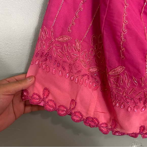 Free People Pink Embroidered Wrap Skort - Picture 4 of 12